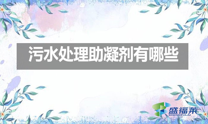 污水處理助凝劑有哪些？